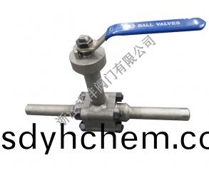 三(san)片式低溫(wen)鍛(duan)鋼毬(qiu)閥（兩耑加(jia)長(zhang)100MM 閥桿加(jia)長(zhang)100MM）