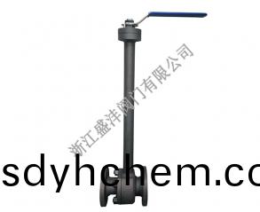 溫鍛(duan)鋼灋(fa)蘭(lan)毬(qiu)閥閥(fa)桿(gan)加(jia)長500MM