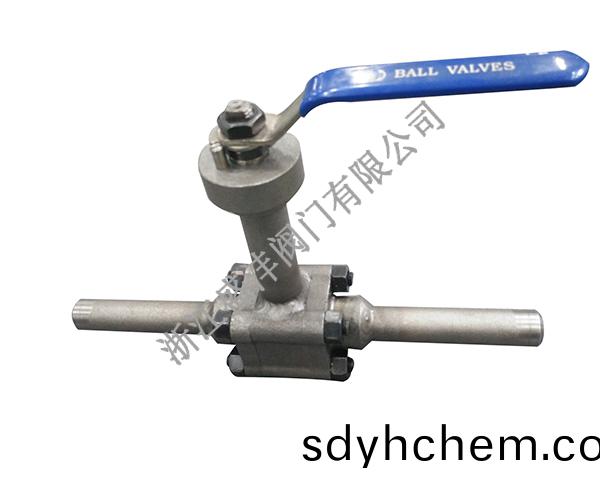 三(san)片式低(di)溫(wen)鍛鋼毬閥（兩耑加(jia)長(zhang)100MM 閥桿(gan)加(jia)長100MM）